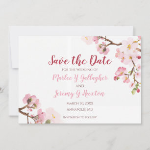 Cherry Blossom Wedding Save The Date