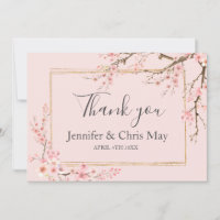 Cherry Blossom Wedding Thank You