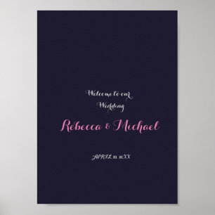 Cherry Blossom   Wedding Welcome Poster