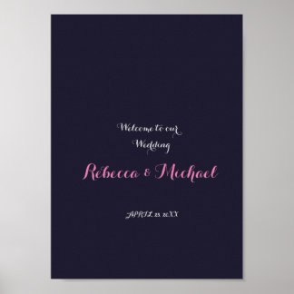 Cherry Blossom   Wedding Welcome Poster