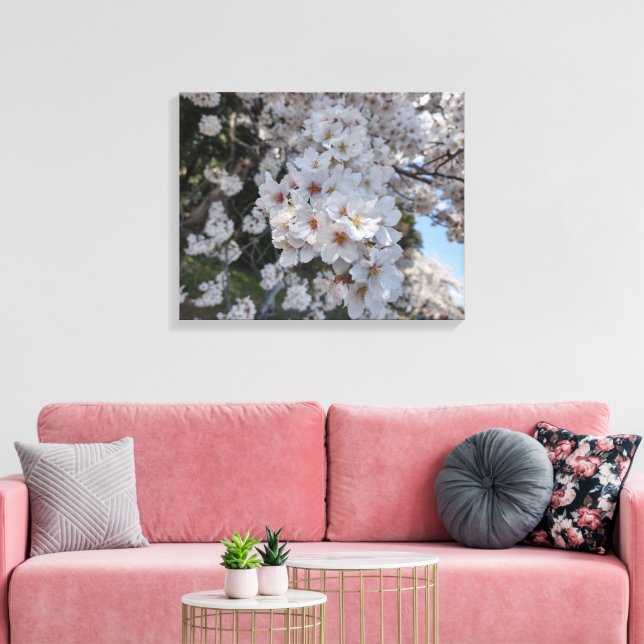 CHERRY BLOSSOMS #2 ON CANVAS     20 "x 16" Print (Insitu(LivingRoom))