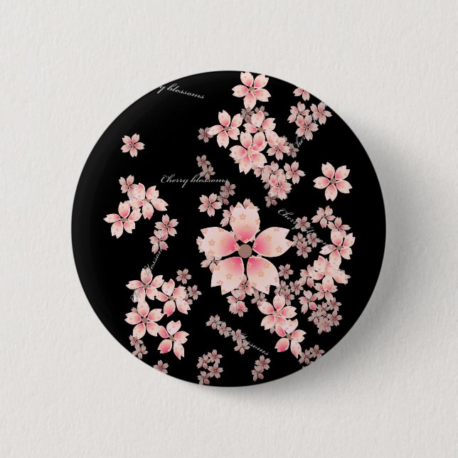 Cherry-blossoms 6 Cm Round Badge (Front)