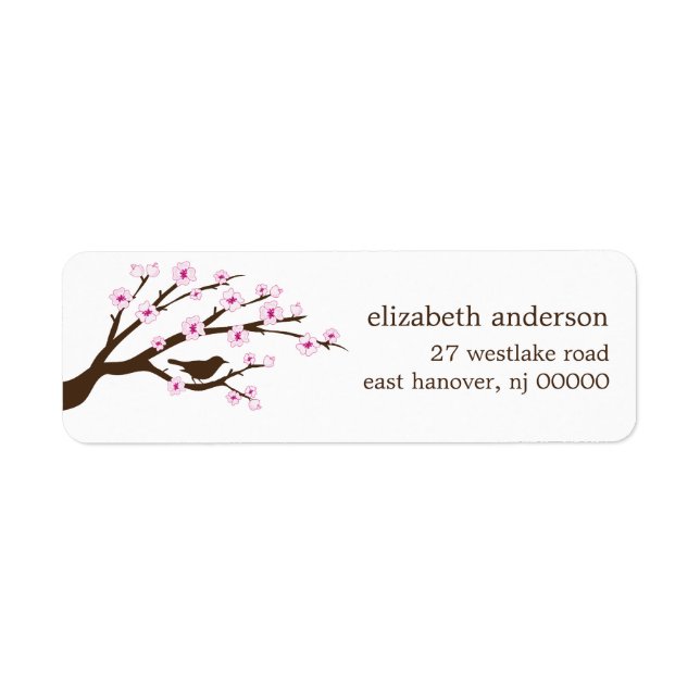 Cherry Blossoms Address Labels (Front)