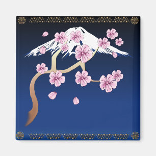 Cherry Blossoms and Mt Fuji  Magnet