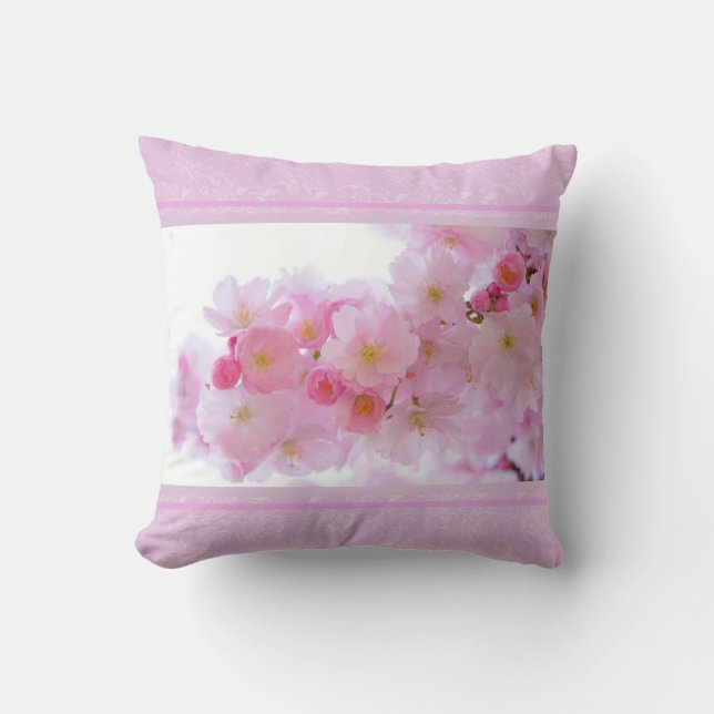 Cherry Blossoms and Paisley Cushion (Front)