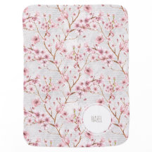 Cherry Blossoms Baby Blanket