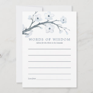 Cherry Blossoms Baby Shower Advice for Mother Invitation