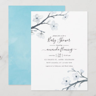Cherry Blossoms Baby Shower Invitation
