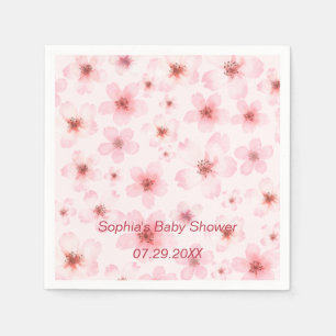 Cherry Blossoms Baby Shower  Napkin