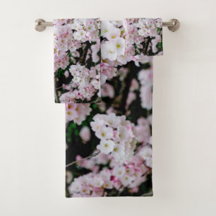 Cherry blossoms bath towel set