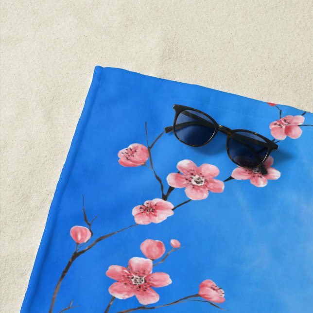Cherry Blossoms Beach Towel (In Situ)