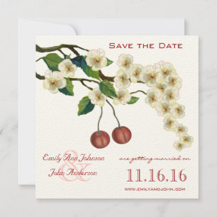 Cherry Blossoms Branch Save the Date Invitation