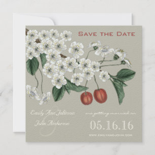 Cherry Blossoms Branch Save the Date Invitation