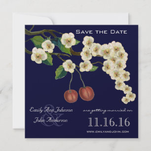Cherry Blossoms Branch Save the Date Invitation