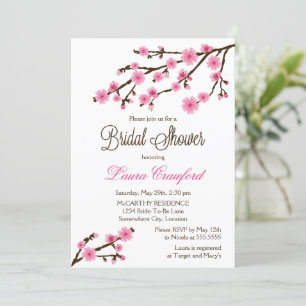 Cherry Blossoms Bridal Shower Invitation