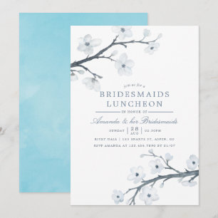 Cherry Blossoms Bridesmaids Luncheon Invitation