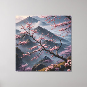 cherry blossoms canvas print