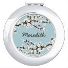 Cherry Blossoms Compact Mirror Bridal Party Gift
