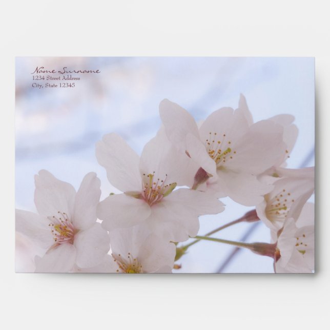 Cherry Blossoms Custom Envelope (Front)