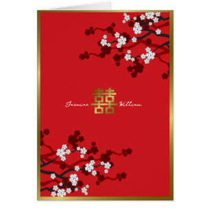 Cherry Blossoms Double Happiness Chinese Wedding