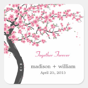 Cherry Blossoms Favour Sticker