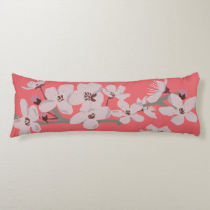 Cherry Blossoms Floating Flowers Body Cushion