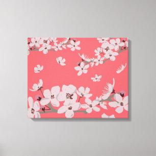 Cherry Blossoms Floating Flowers Canvas Print
