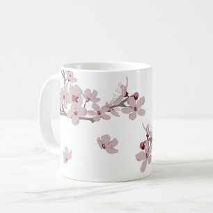 Cherry Blossoms Floating Flowers Coffee Mug