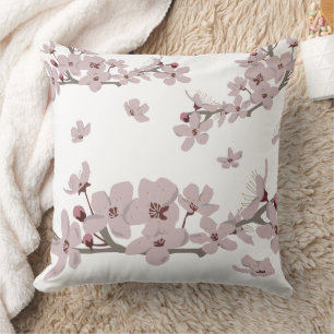 Cherry Blossoms Floating Flowers Cushion