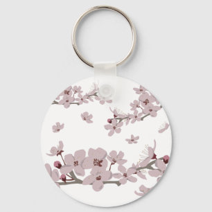 Cherry Blossoms Floating Flowers Key Ring