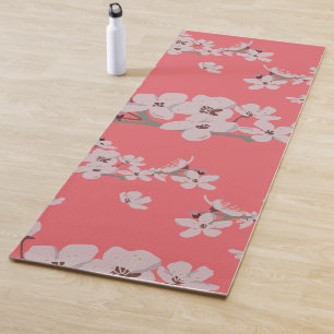 Cherry Blossoms Floating Flowers Yoga Mat