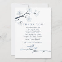 Cherry Blossoms Floral Baby Shower Thank You