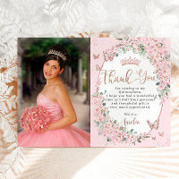 Cherry Blossoms Floral Butterflies Quinceanera