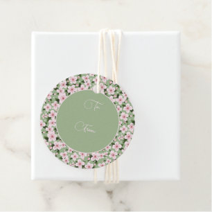 Cherry Blossoms Floral Favour Tags