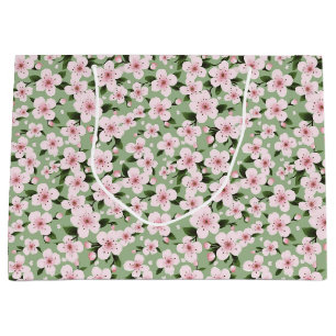 Cherry Blossoms Floral Large Gift Bag