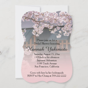 Cherry Blossoms Flowers Bridal Shower Invitation
