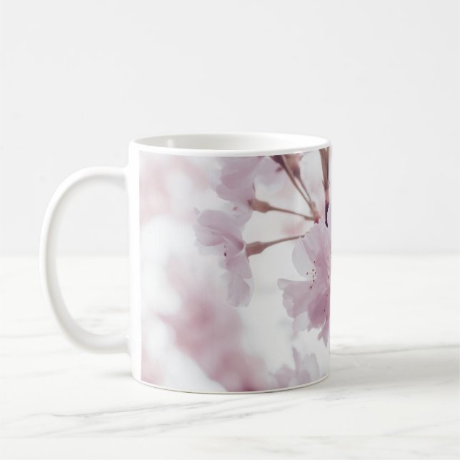 CHERRY BLOSSOMS FLOWERS COFFEE MUG (Left)