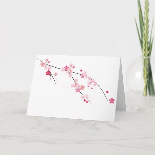Cherry Blossoms Greeting Card (Front)