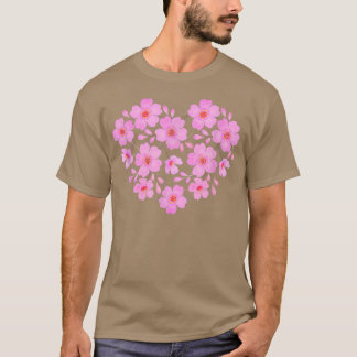 Cherry Blossoms Heart Sakura Flowers T-Shirt