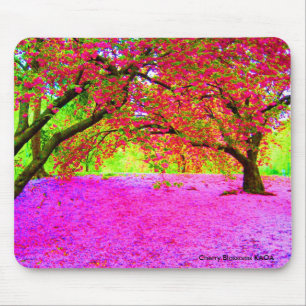 Cherry Blossoms in Central Park Mouse Mat