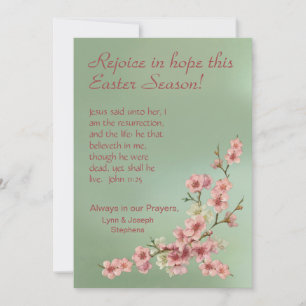 Cherry Blossoms in Pink and Greeting Card