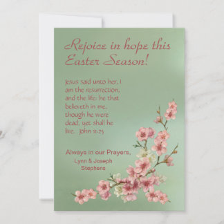 Cherry Blossoms in Pink and Greeting Card