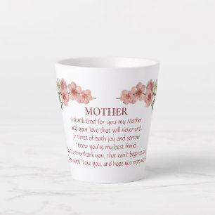Cherry Blossoms in Pink for Mother Latte Mug