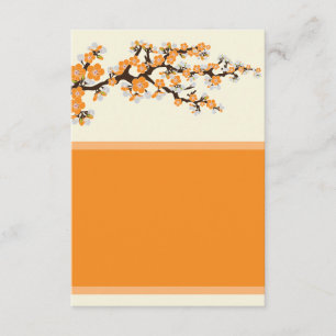 Cherry Blossoms Info Card (3.5" x 5") - orange