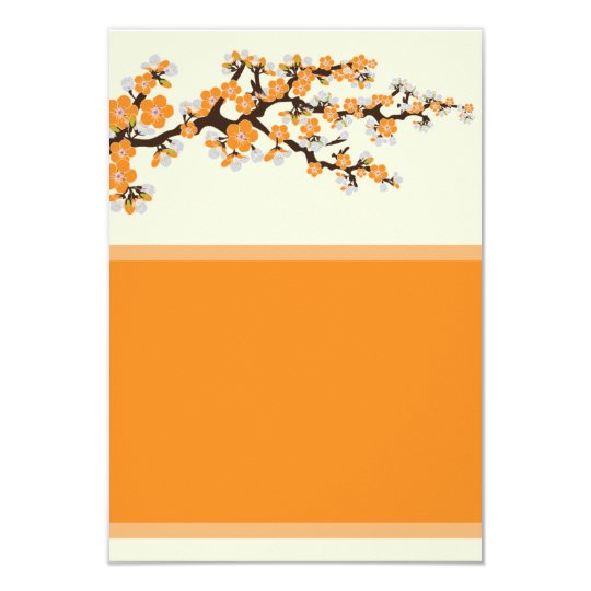 Cherry Blossoms Info Card (3.5" x 5") - orange