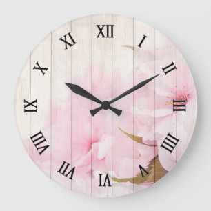 Cherry Blossoms Large Clock