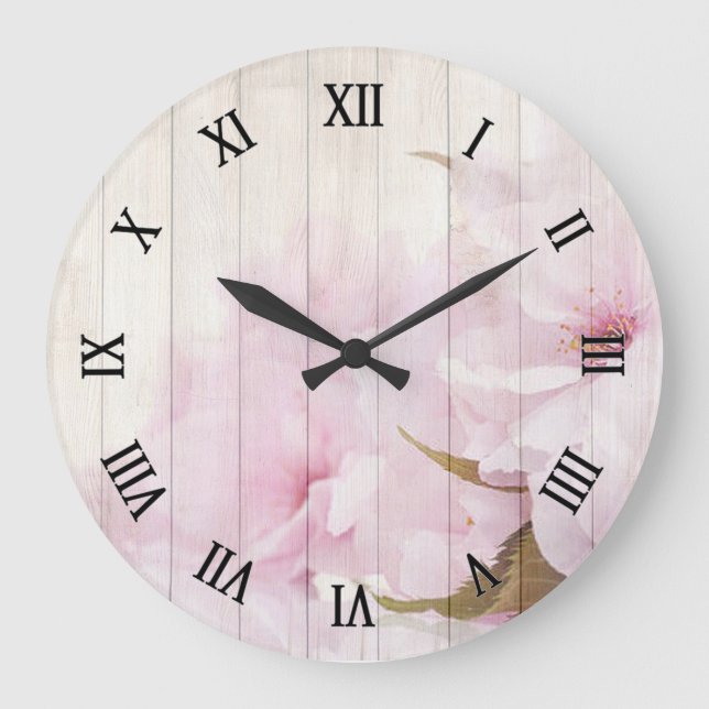 Cherry Blossoms Large Clock (Front)