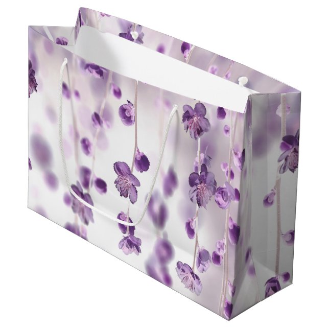 Cherry blossoms large gift bag (Front Angled)