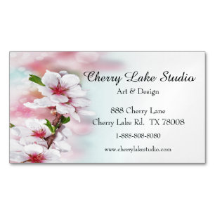 Cherry Blossoms Magnetic Business Card