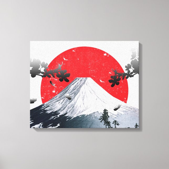 Cherry Blossoms Mount Fuji Japan Canvas Print (Front)